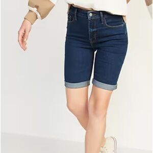 Old Navy Dark Blue roll cuffed shorts bermuda